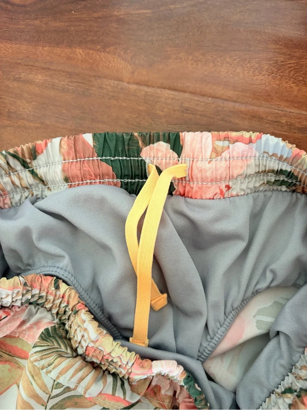 Old Navy Tropical Floral Drawstring Shorts - Pink & Green